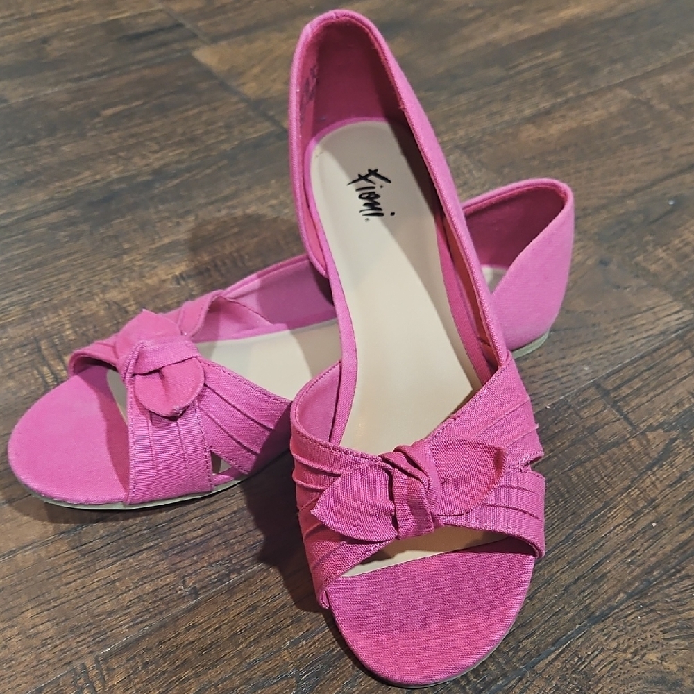 Pink Open-Toe Women's Shoes